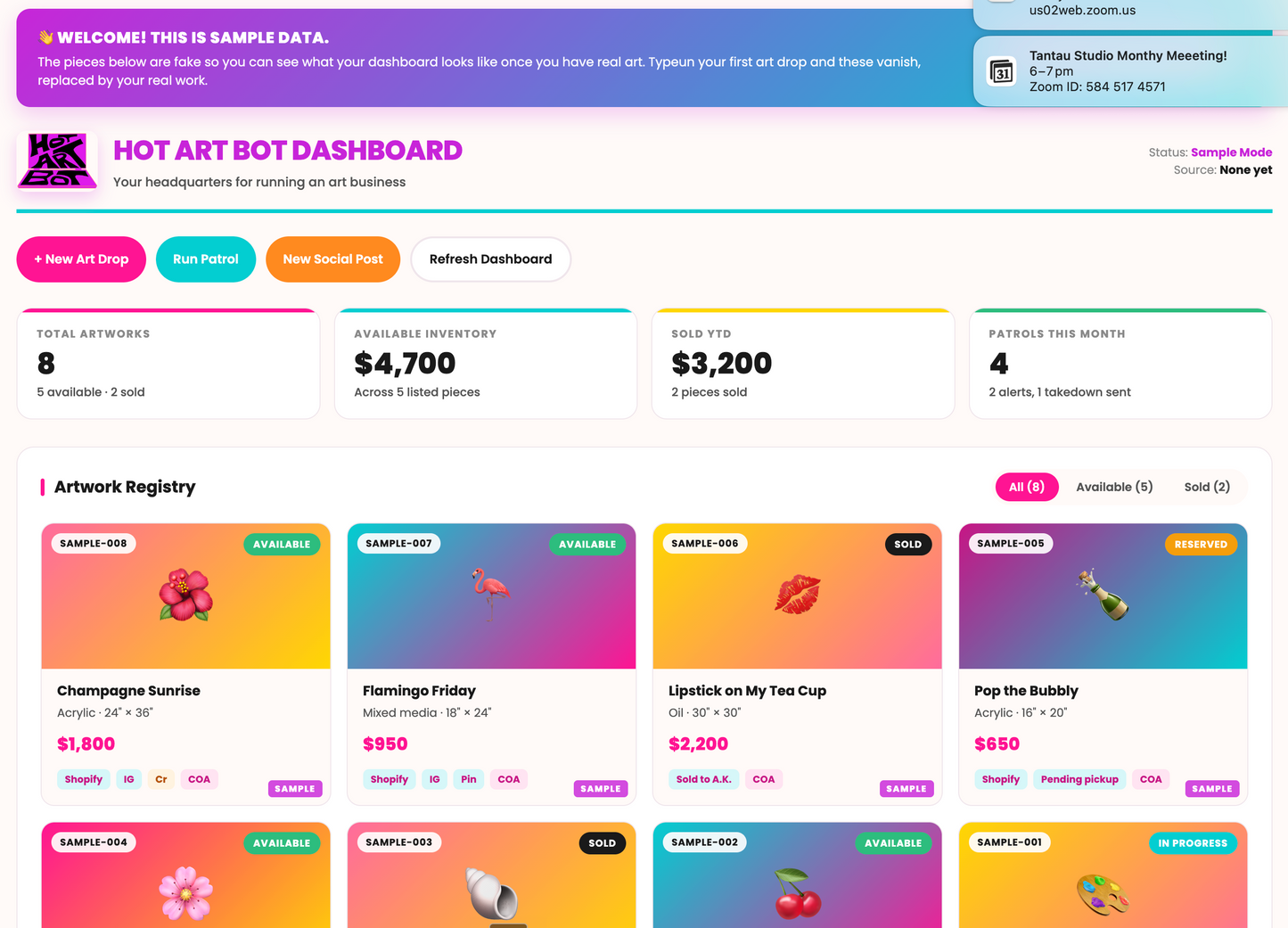 Hot Art Bot™: Your New Favorite Art Business Employee | Claude Cowork Plugin