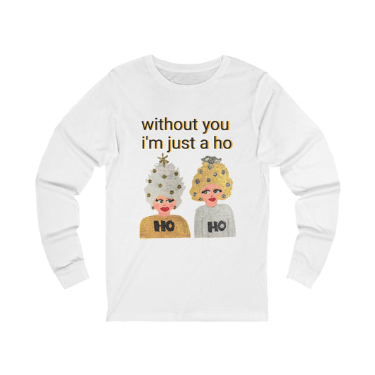 Ho Ho Holiday Hair Unisex Jersey Long Sleeve Tee