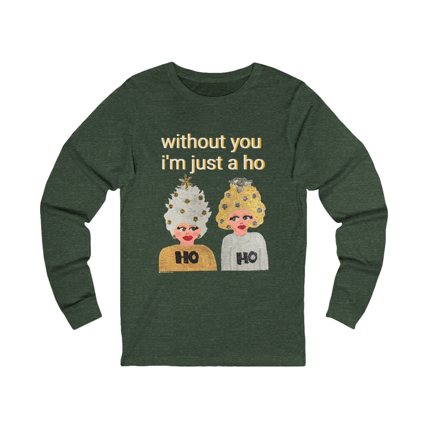 Ho Ho Holiday Hair Unisex Jersey Long Sleeve Tee