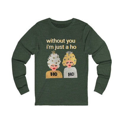 Ho Ho Holiday Hair Unisex Jersey Long Sleeve Tee