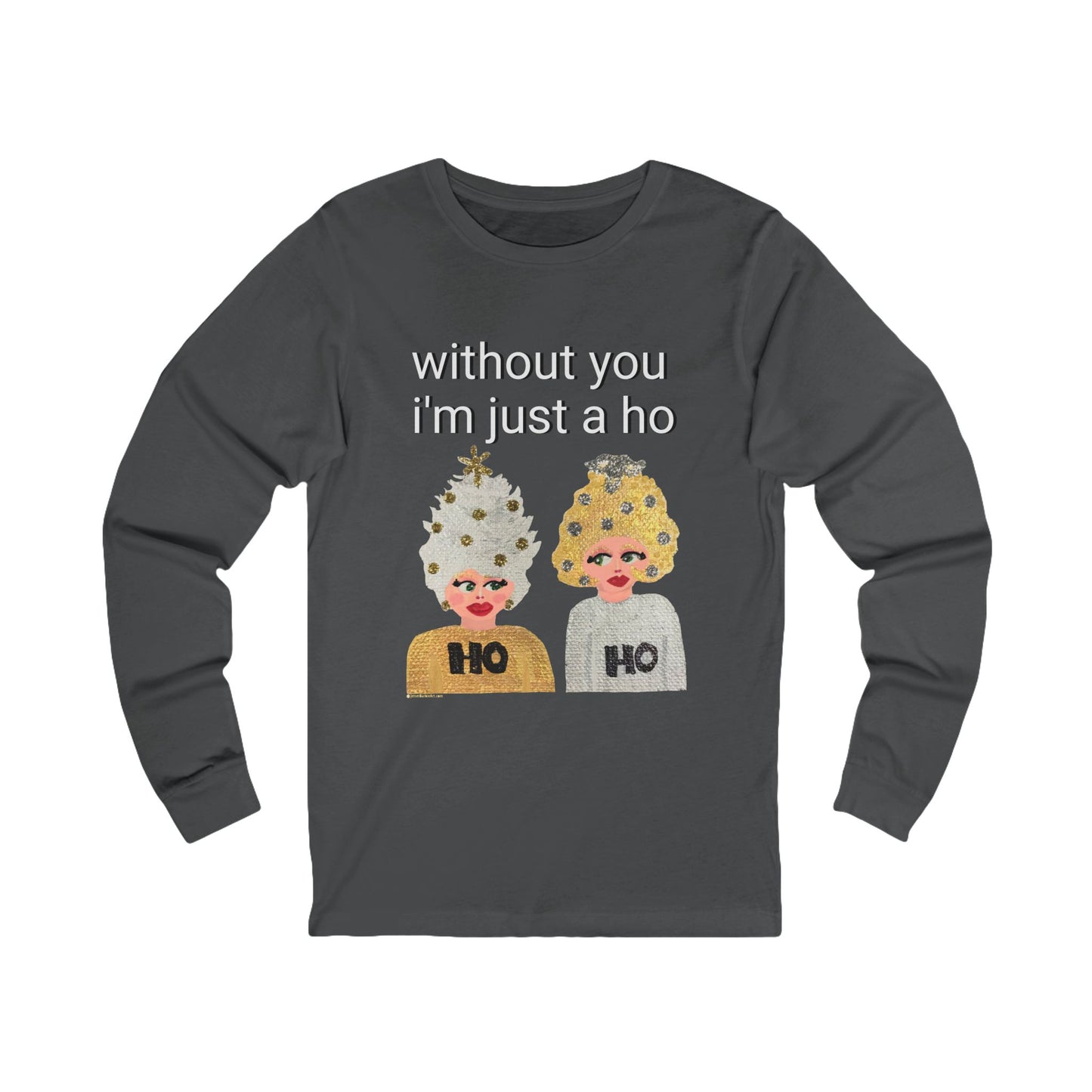 Ho Ho Holiday Hair Unisex Jersey Long Sleeve Tee