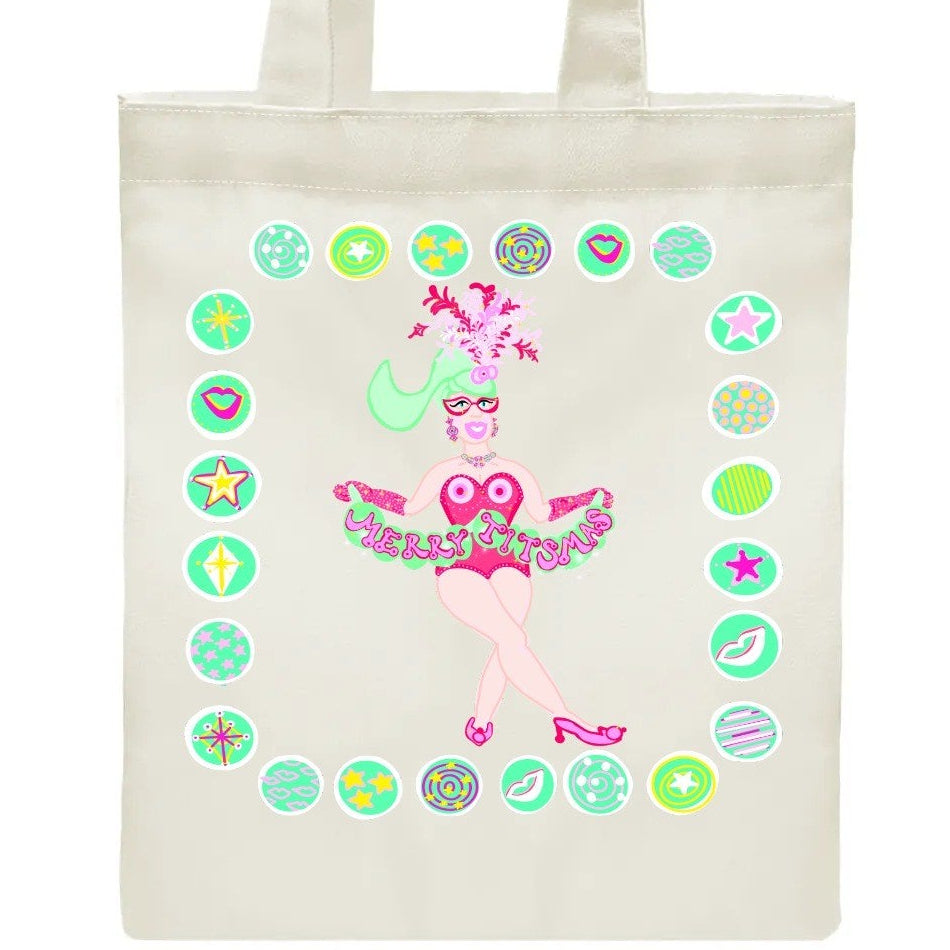 Tote bag – Miss T!tsmas - Made in the USA -Printed Canvas Shopping Bags (Free Shipping and Shipped in US)