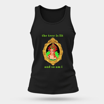 Tank top – lit tree - Women's Comfortable and Breathable Sports Tank Top For The USA|180GSM Front DTF