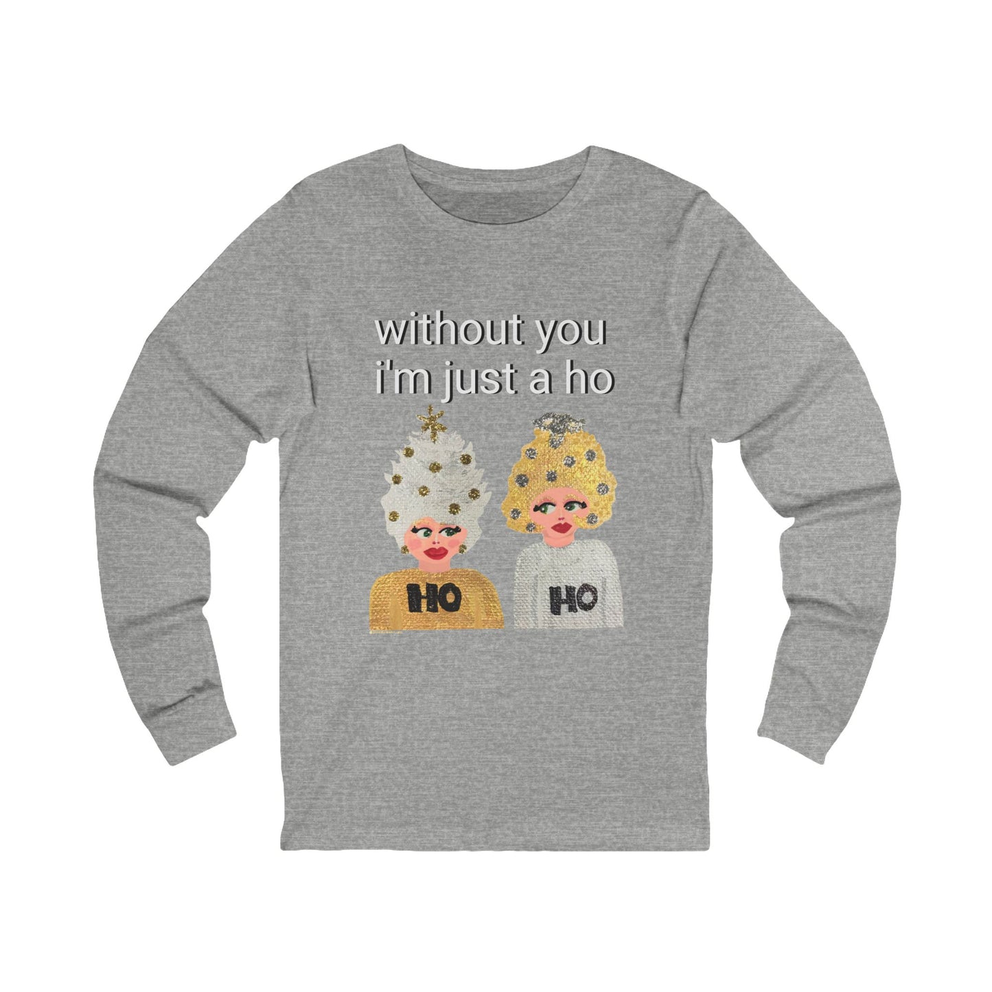 Ho Ho Holiday Hair Unisex Jersey Long Sleeve Tee