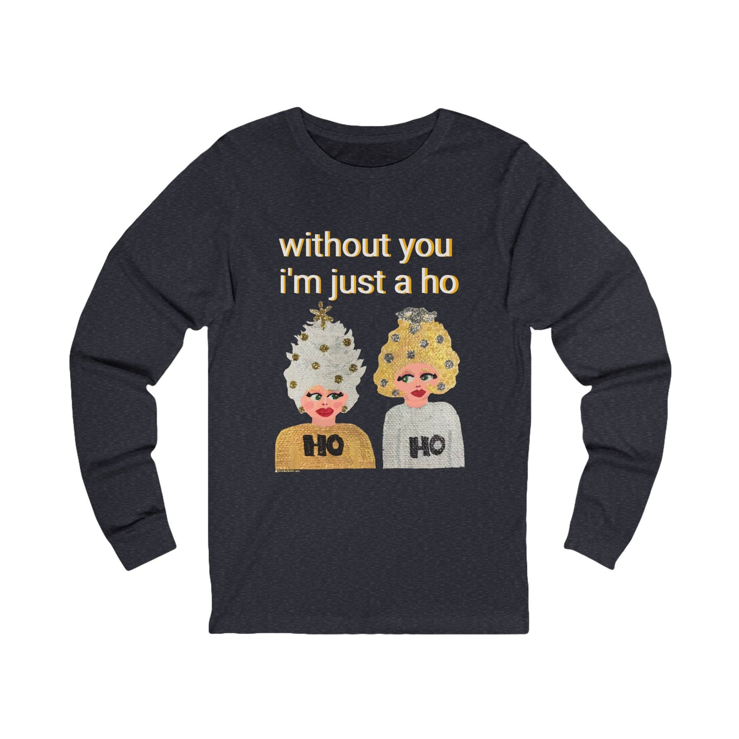 Ho Ho Holiday Hair Unisex Jersey Long Sleeve Tee