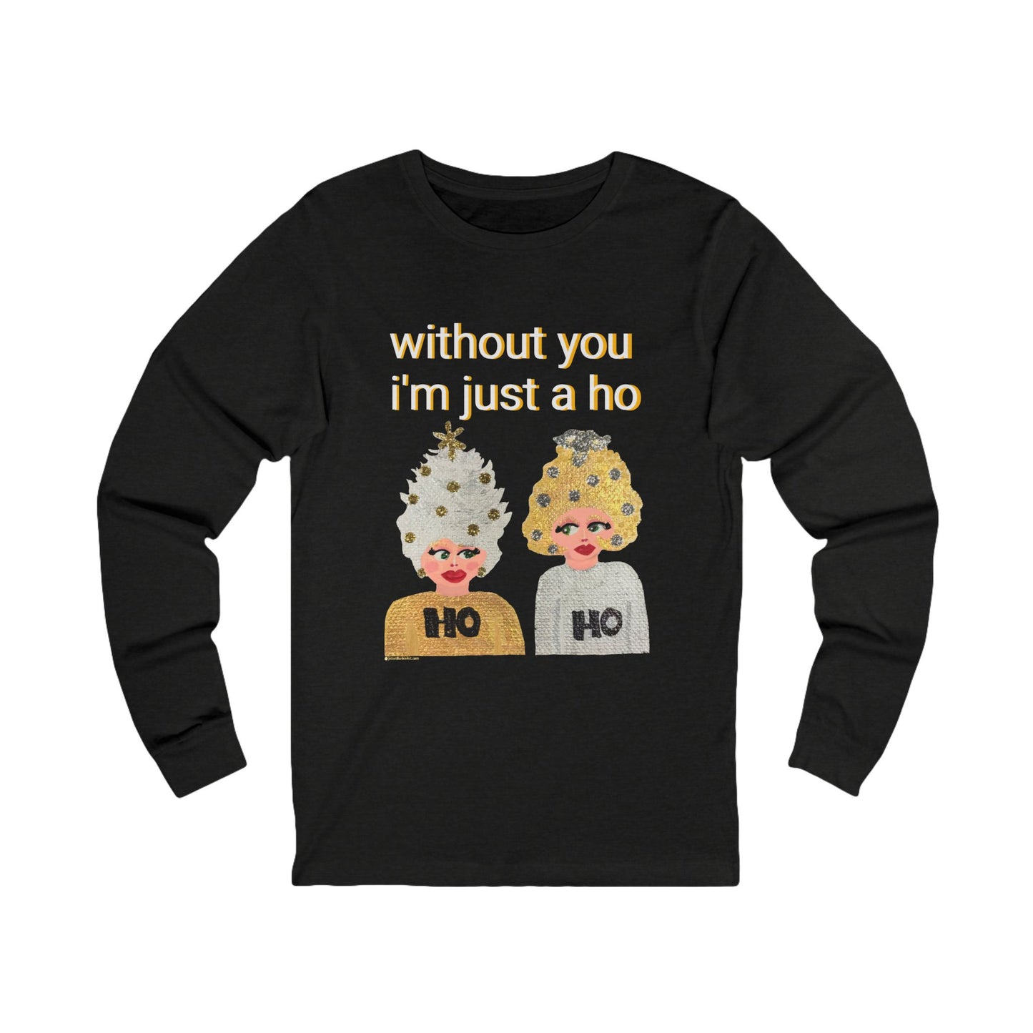 Ho Ho Holiday Hair Unisex Jersey Long Sleeve Tee