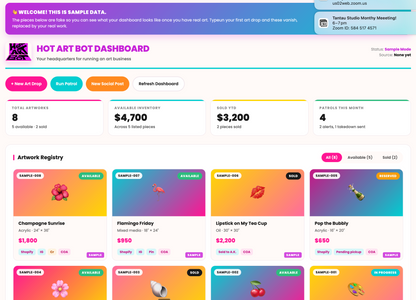 Hot Art Bot™: Your New Favorite Art Business Employee | Claude Cowork Plugin