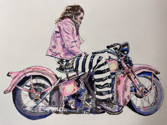 Give Me Mo-mo-moaaaahhhhh | 8x10 Original Watercolor on Arches Paper by Mandi Loomis