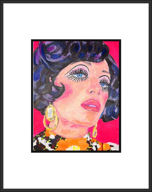 Groovy Gloria, Original Oil Study by Mandi Loomis