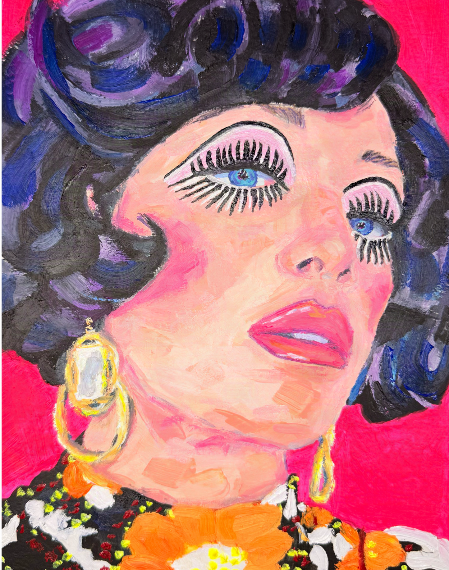 Groovy Gloria, Original Oil Study by Mandi Loomis