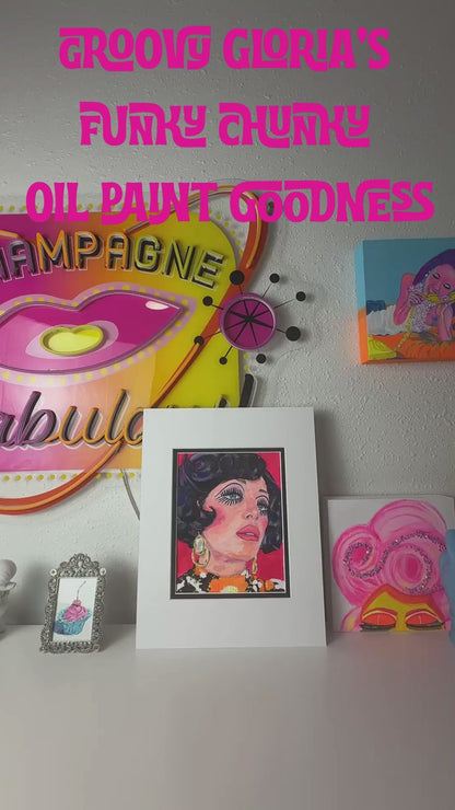 Groovy Gloria, Original Oil Study by Mandi Loomis