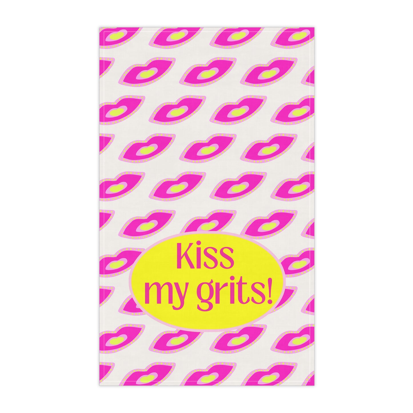 Kiss my grits! Tea Towel | Kitchen Towel - Cotton